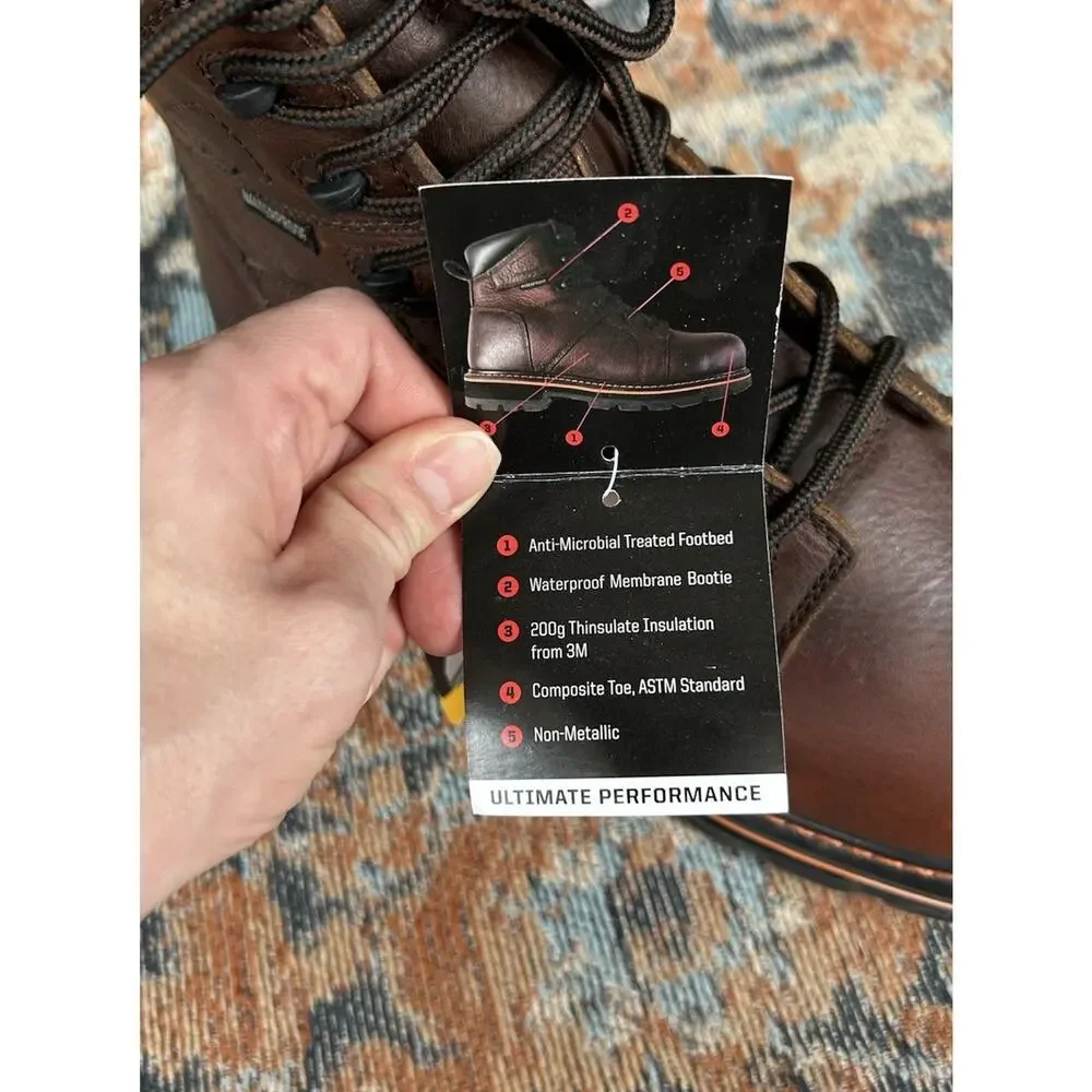 Craftsman 6” Steel Toe Leather Workwear Boots Waterproof ATSM Size Men’s 11 NWOB